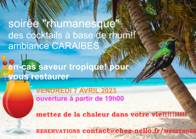 soirée CARAIBES « RHUMANESQUE »
