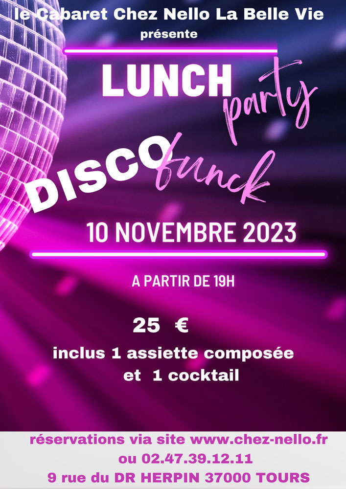 Affiche LUNCH PARTY DISCO FUNK