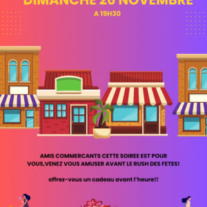 Affiche REPAS SPECTACLE SOIREE DES COMMERCANTS