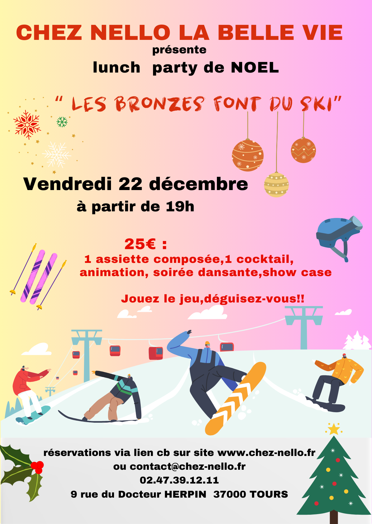 Affiche LUNCH PARTY DE NOEL