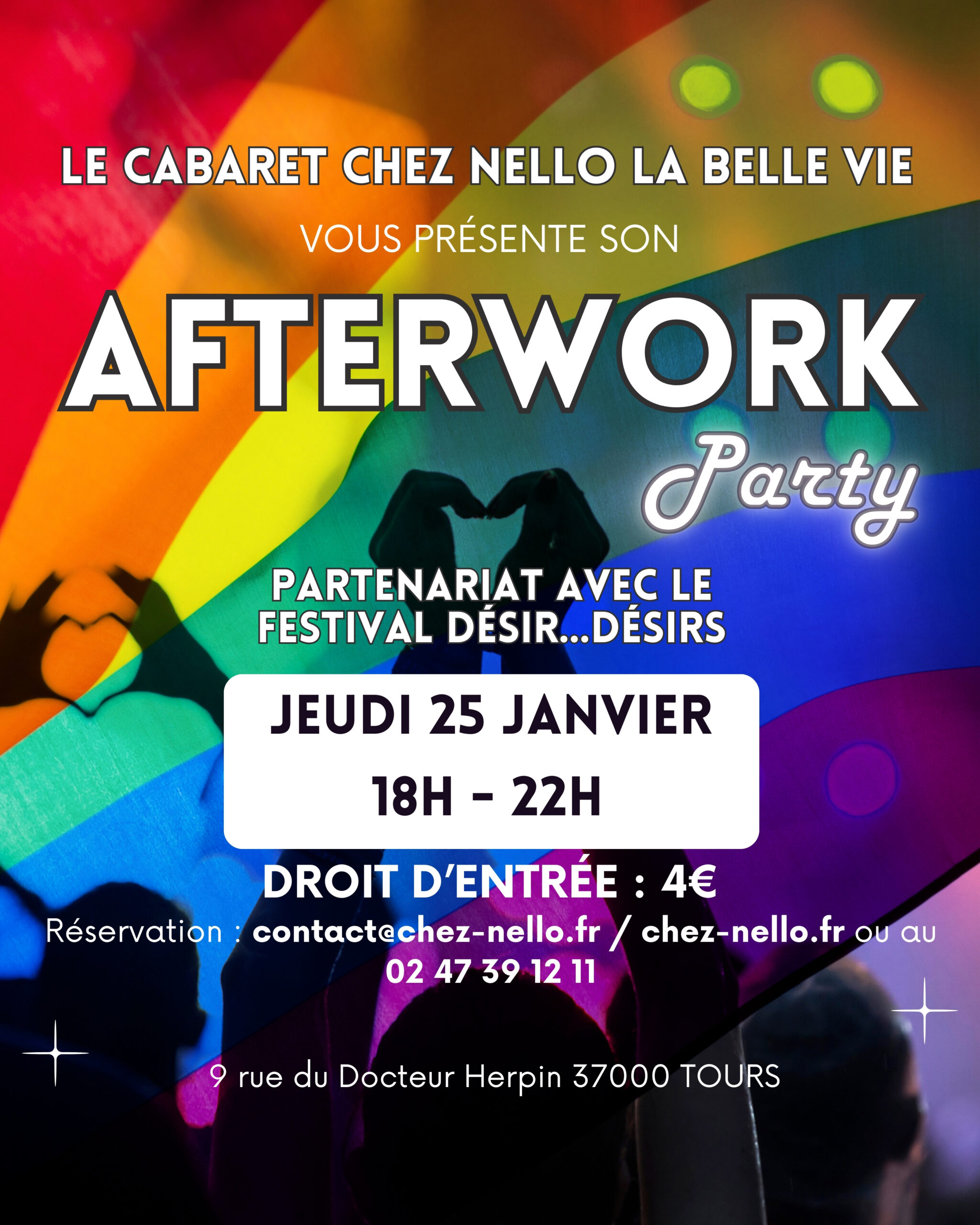 Affiche AFTERWORK en partenariat avec le festival DESIR..DESIRS..