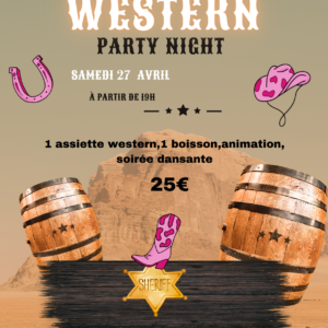 Affiche lunch party WESTERN