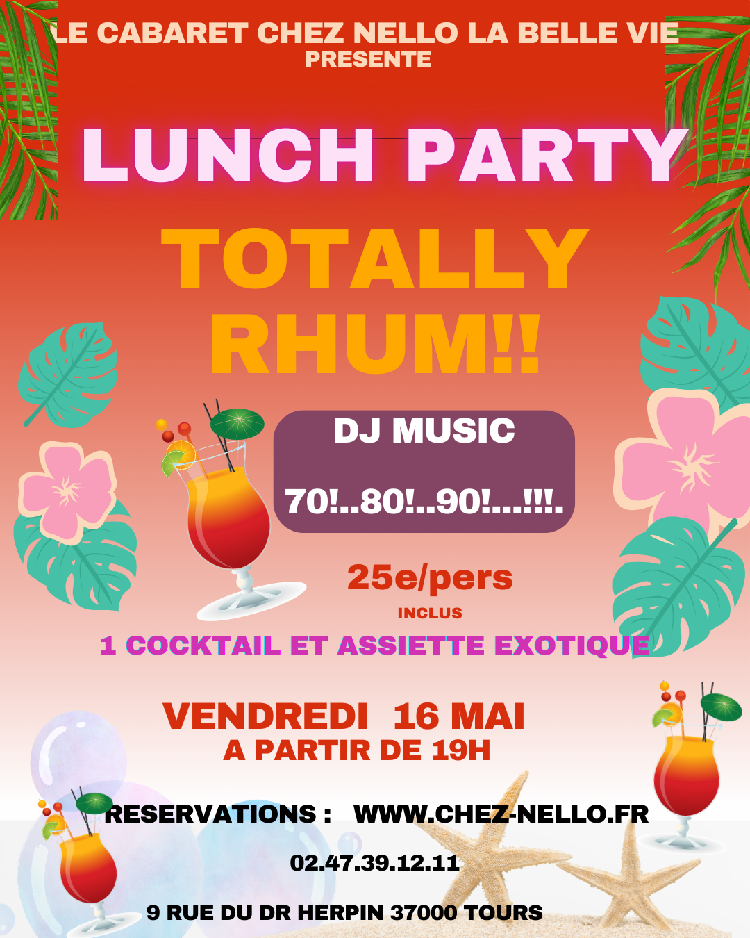 Affiche RHUM PARTY
