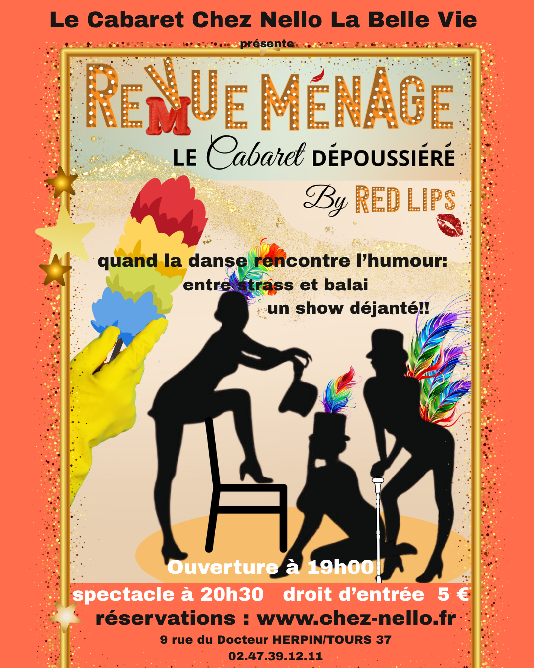 Affiche REMUE MENAGE show Affiche REMUE MENAGE show