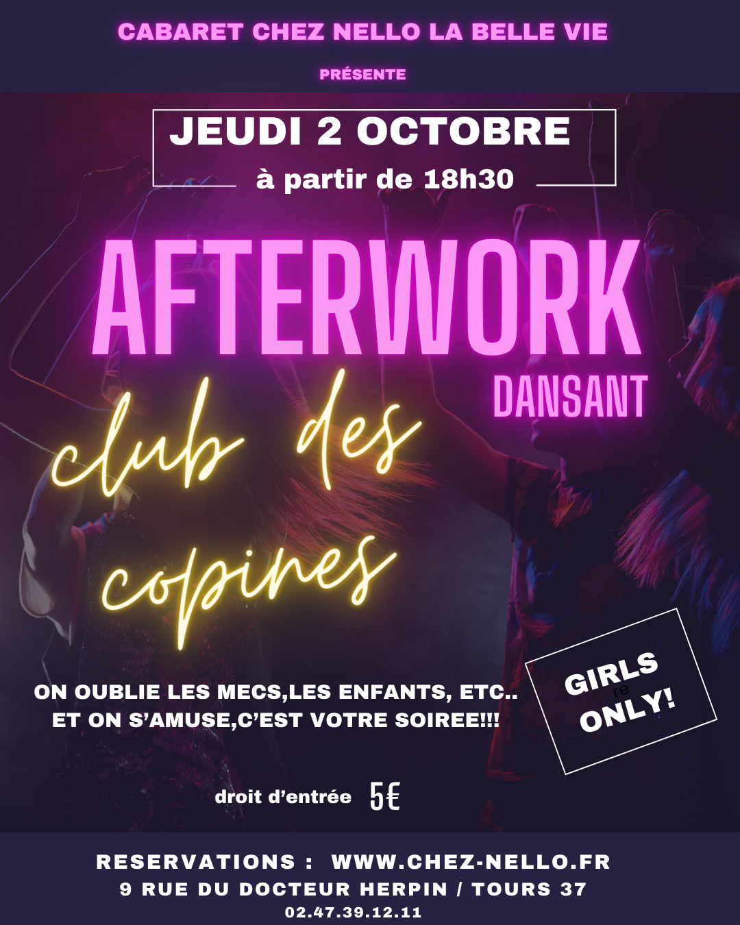 Affiche LE CLUB DES COPINES,sortie de bureau