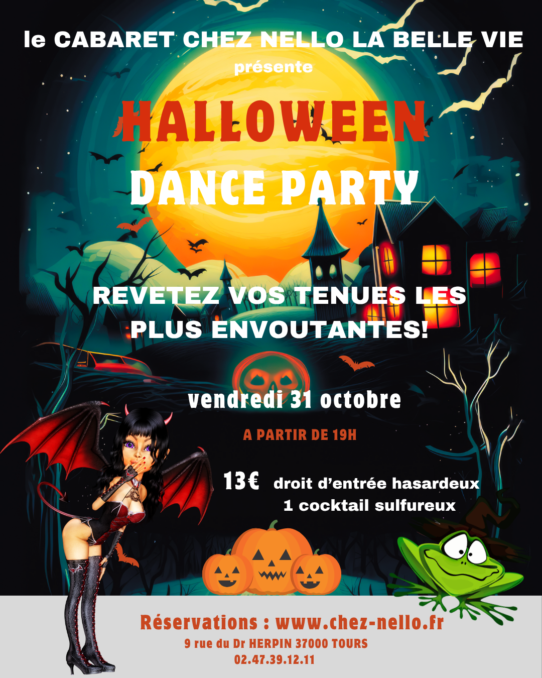 Affiche Halloween dance party