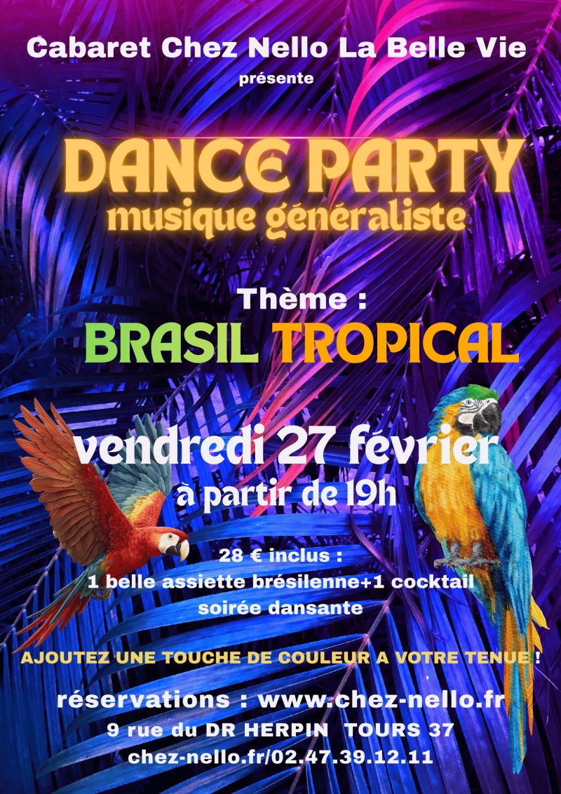 DANCE PARTY thème BRASIL TROPICAL