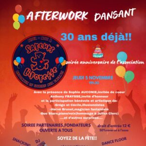 Afterwork au profit de l'association  SAPEURS LIPOPETTE